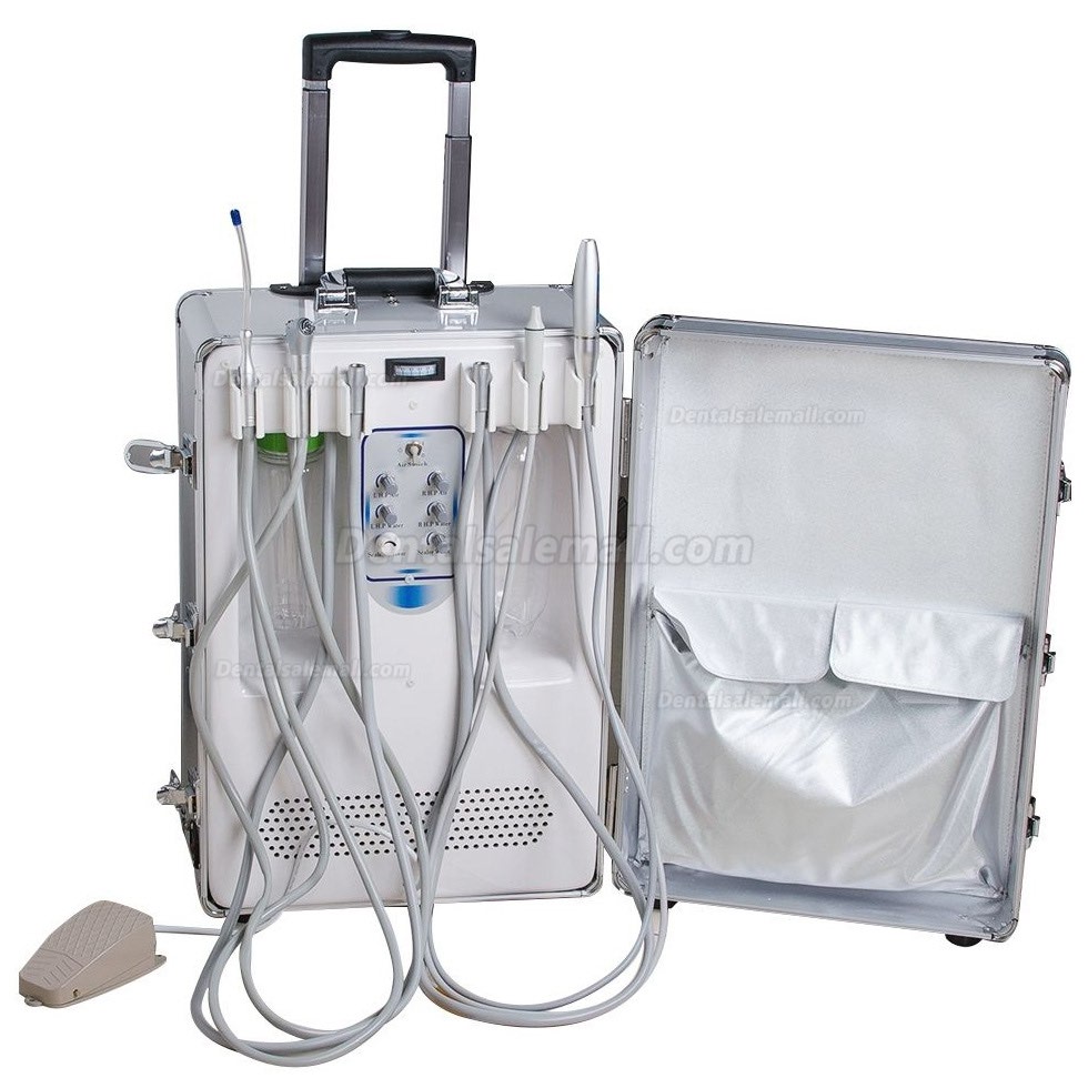 BEST® Portable Dental Unit BD406 with 3-Way Syringe+Suction + LED Curing Light + HP Tube